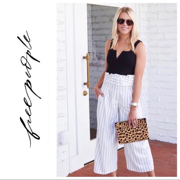Free People Pants - Free People Isla Paperbag Striped Pants